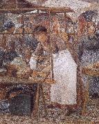 woman selling pork, Camille Pissarro